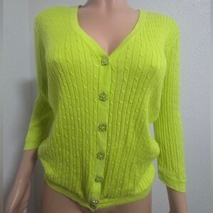 Pink Tartan Neon Yellow Cardigan